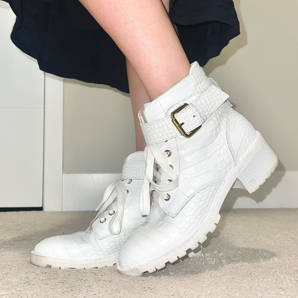 DKNY snakeskin ankle boots